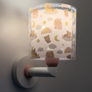 Dalber 41579S - Dečija zidna lampa BABY TEDDY 1xE27/15W/230V ružičasta
