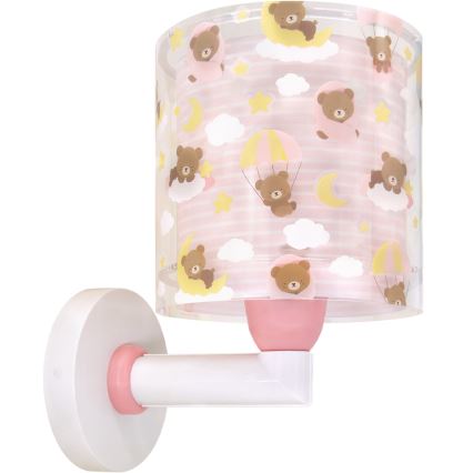 Dalber 41579S - Dečija zidna lampa BABY TEDDY 1xE27/15W/230V ružičasta