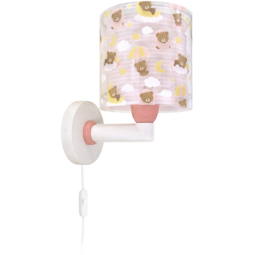 Dalber 41579S - Dečija zidna lampa BABY TEDDY 1xE27/15W/230V ružičasta