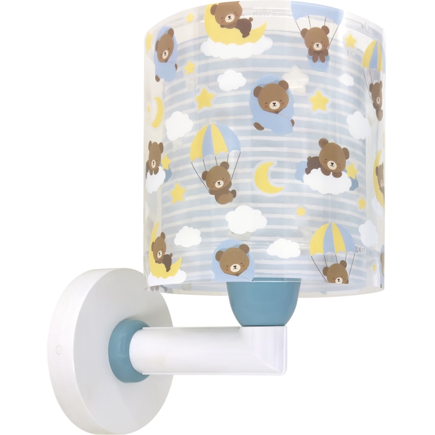 Dalber 41579T - Dečija zidna lampa BABY TEDDY 1xE27/15W/230V plava