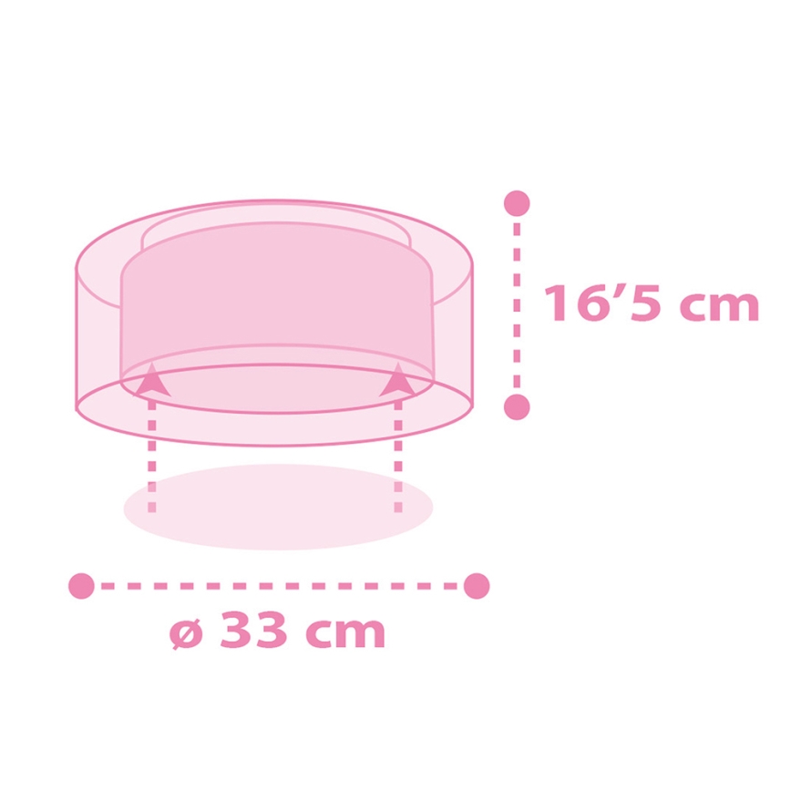 Dalber 41596 - Dečije plafonsko svetlo UNICORNS 2xE27/60W/230V