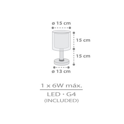 Dalber 41761E - LED dečja lampica KAWAII FRIENDS 1xG4/4W/230V siva