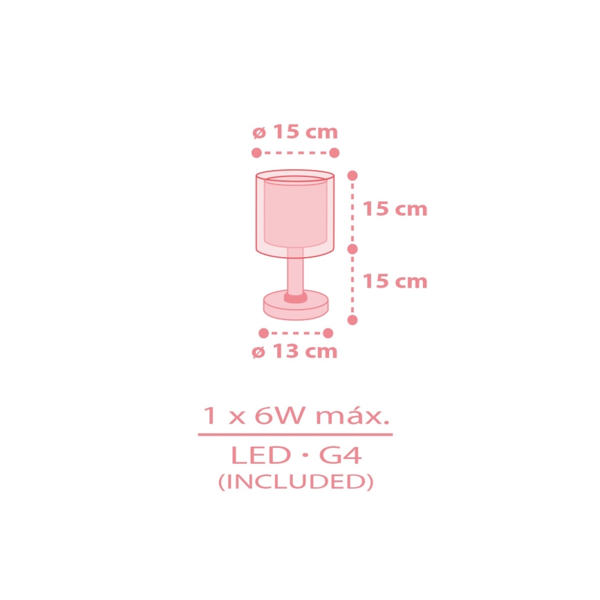 Dalber 41761S - LED Dečija lampica KAWAII FRIENDS 1xG4/4W/230V ružičasta