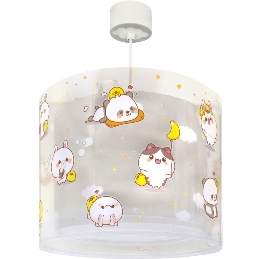 Dalber 41762E - Dečiji luster KAWAII FRIENDS 1xE27/15W/230V siva