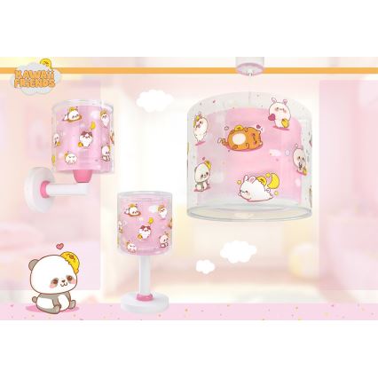 Dalber 41762S - Dečiji luster KAWAII FRIENDS 1xE27/15W/230V ružičasta
