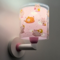 Dalber 41769S - Dečija zidna lampa KAWAII FRIENDS 1xE27/15W/230V ružičasta