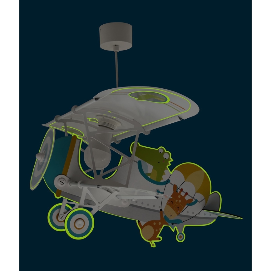 Dalber 54542 - Dečiji luster LITTLE CROCODILE 1xE27/15W/230V