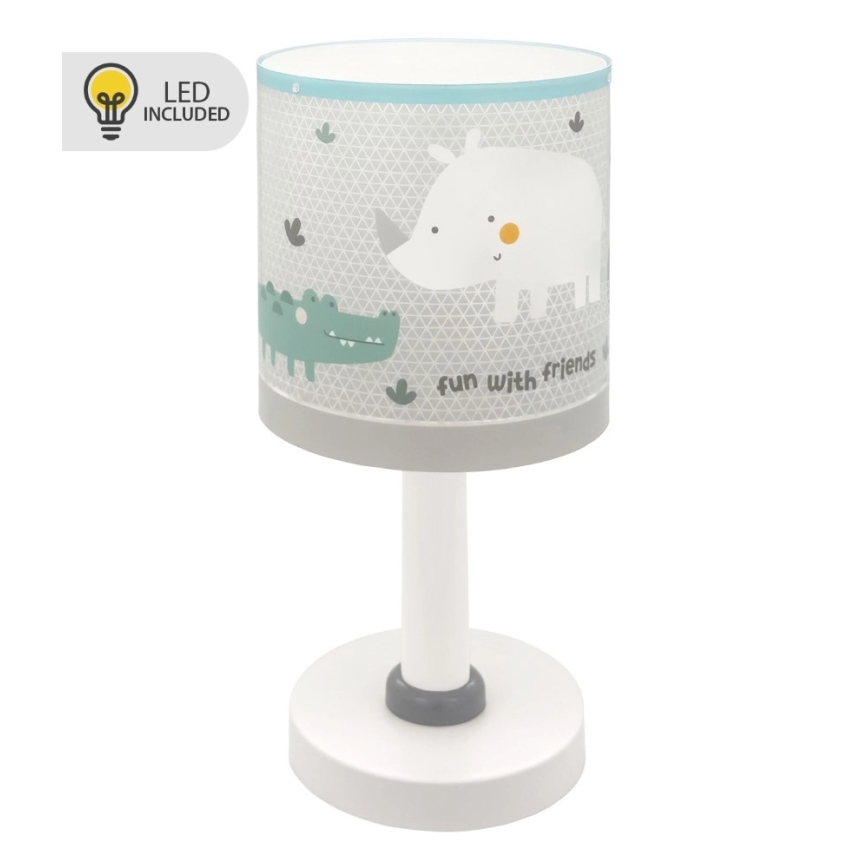 Dalber 60621N - LED dečija lampica RHINO&CROCO 1xG4/4W/230V siva