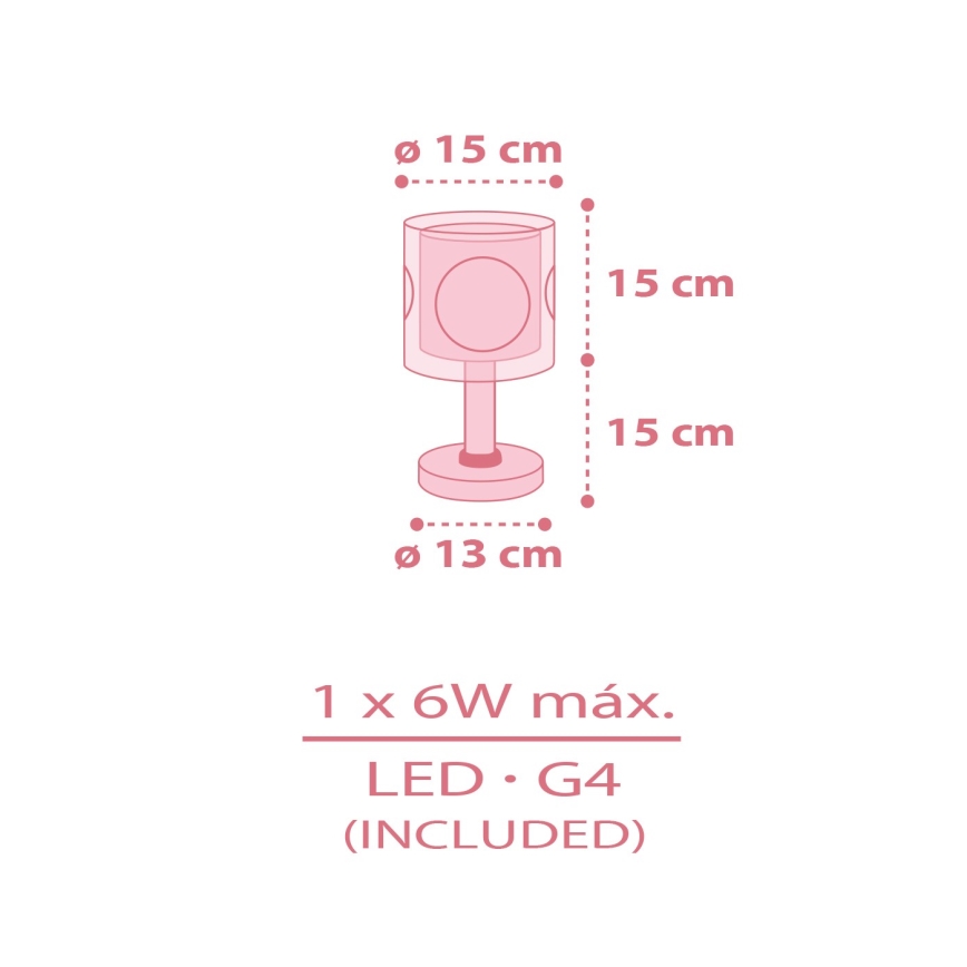 Dalber 60911 - LED dečija lampica PRINCESS DANCE 1xG4/4W/230V ružičasta