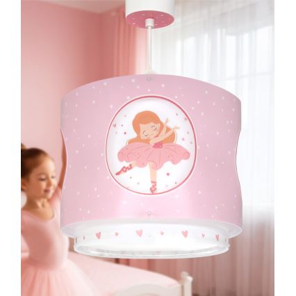 Dalber 60912 - Dečiji luster PRINCESS DANCE 1xE27/15W/230V ružičasta