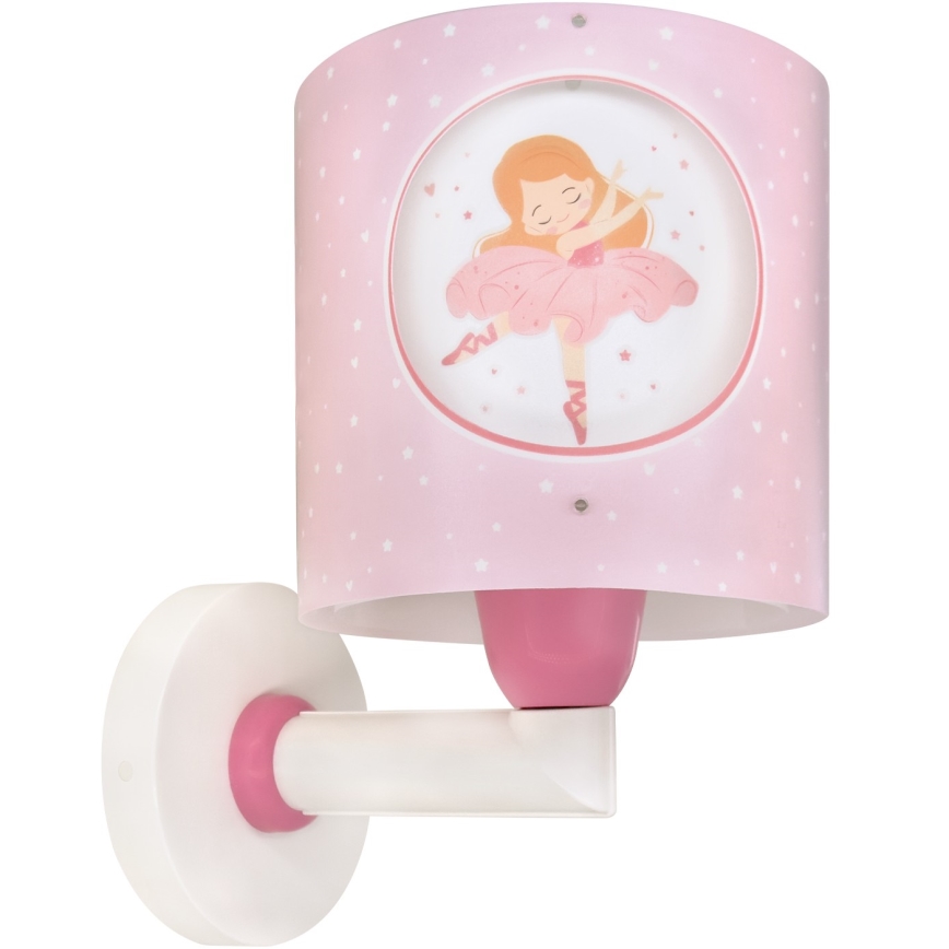 Dalber 60919 - Dečija zidna lampa PRINCESS DANCE 1xE27/15W/230V ružičasta