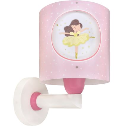 Dalber 60919 - Dečija zidna lampa PRINCESS DANCE 1xE27/15W/230V ružičasta