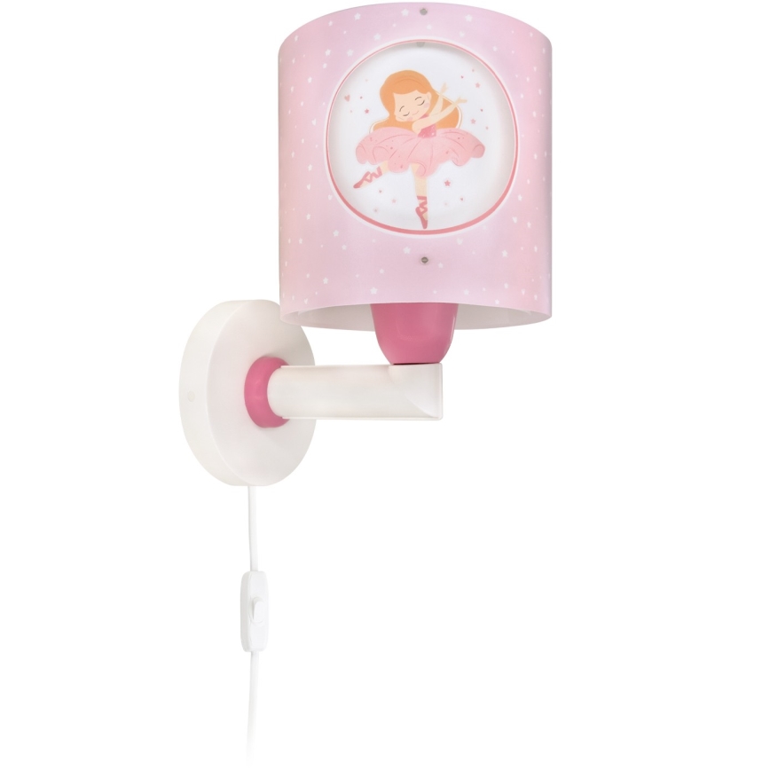 Dalber 60919 - Dečija zidna lampa PRINCESS DANCE 1xE27/15W/230V ružičasta