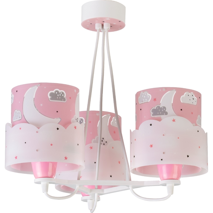 Dalber 61237S - Dečiji luster MOON 3xE27/60W/230V