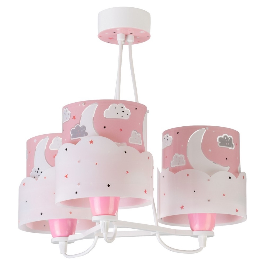 Dalber 61237S - Dečiji luster MOON 3xE27/60W/230V