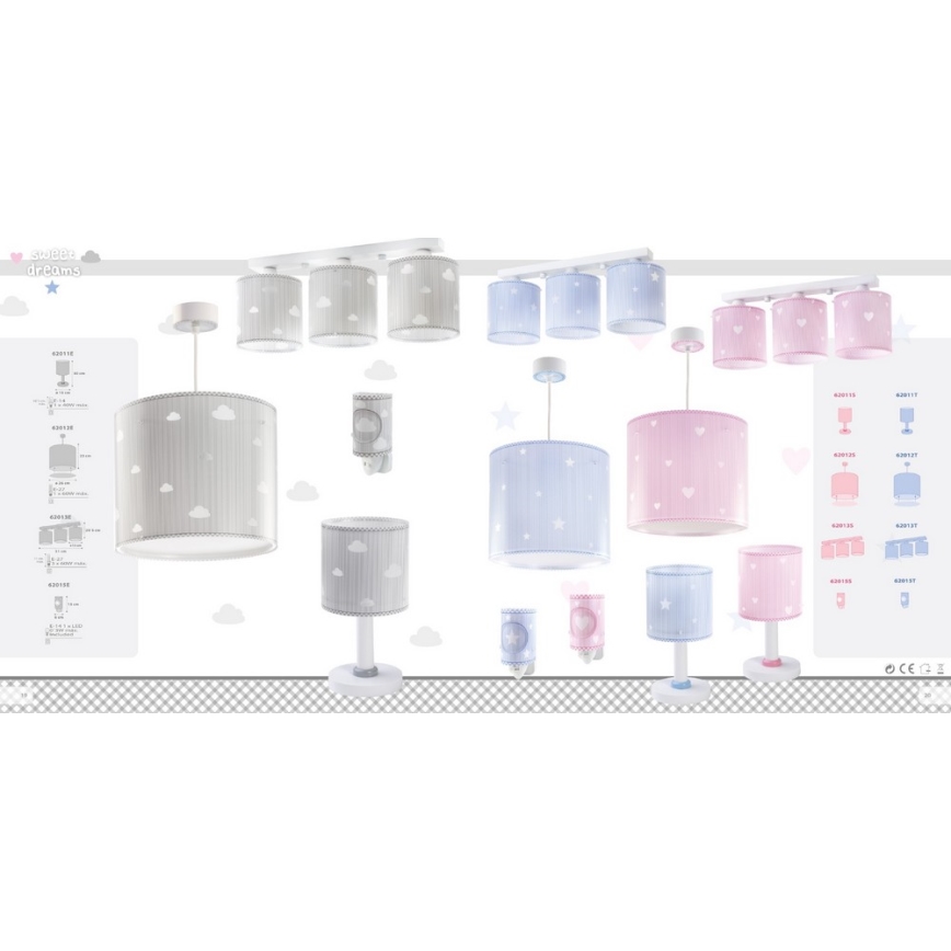 Dalber 62012S - Dečiji luster SWEET DREAMS 1xE27/60W/230V
