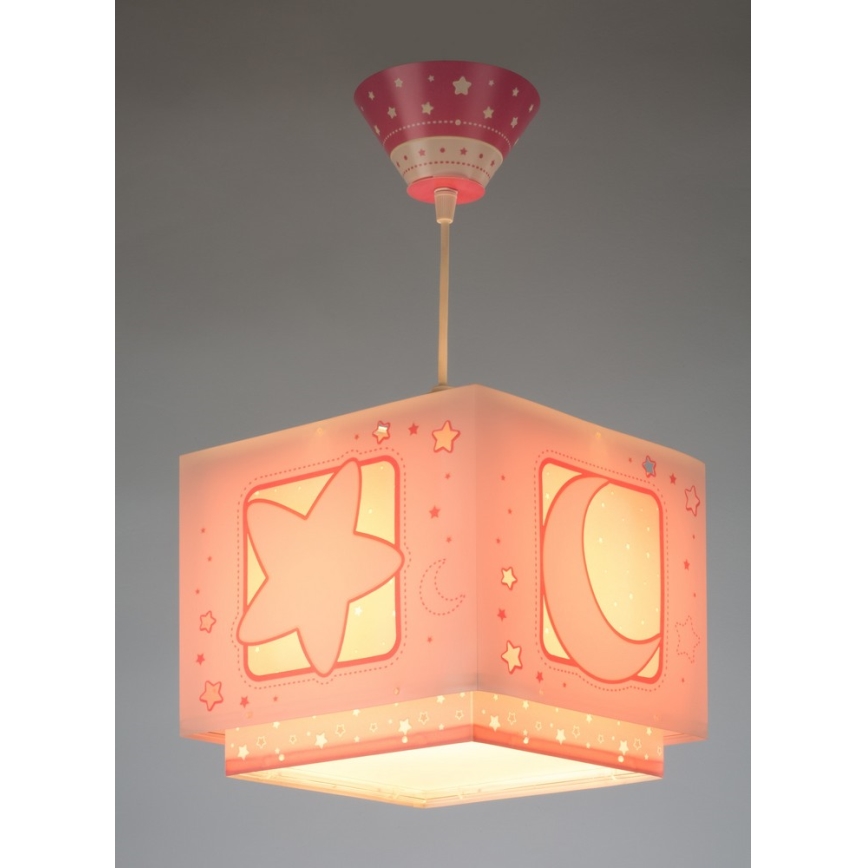 Dalber 63232S - Dečiji luster na sajli MOON LIGHT 1xE27/60W/230V