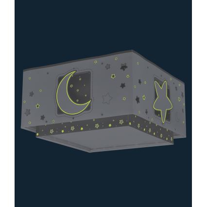 Dalber 63236E - Dečije plafonsko svetlo MOONLIGHT 2xE27/60W/230V sivo