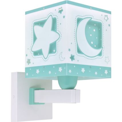 Dalber 63239H - Dečije zidno svetlo MOONLIGHT sa 1xE27/15W/230V, zeleno