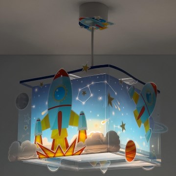 Dalber 63352 - Dečiji luster ROCKET 1xE27/15W/230V