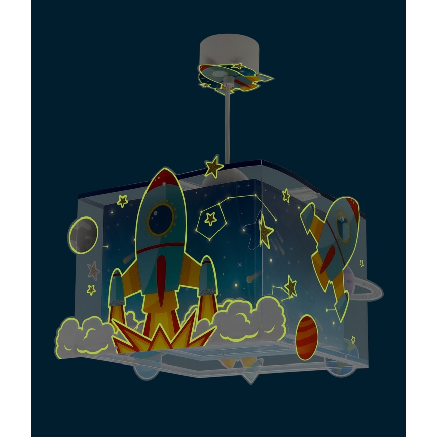 Dalber 63352 - Dečiji luster ROCKET 1xE27/15W/230V