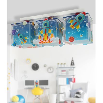 Dalber 63353 - Dečije plafonsko svetlo ROCKET 3xE27/15W/230V