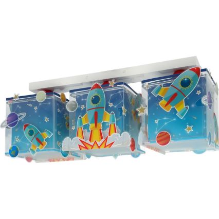 Dalber 63353 - Dečije plafonsko svetlo ROCKET 3xE27/15W/230V