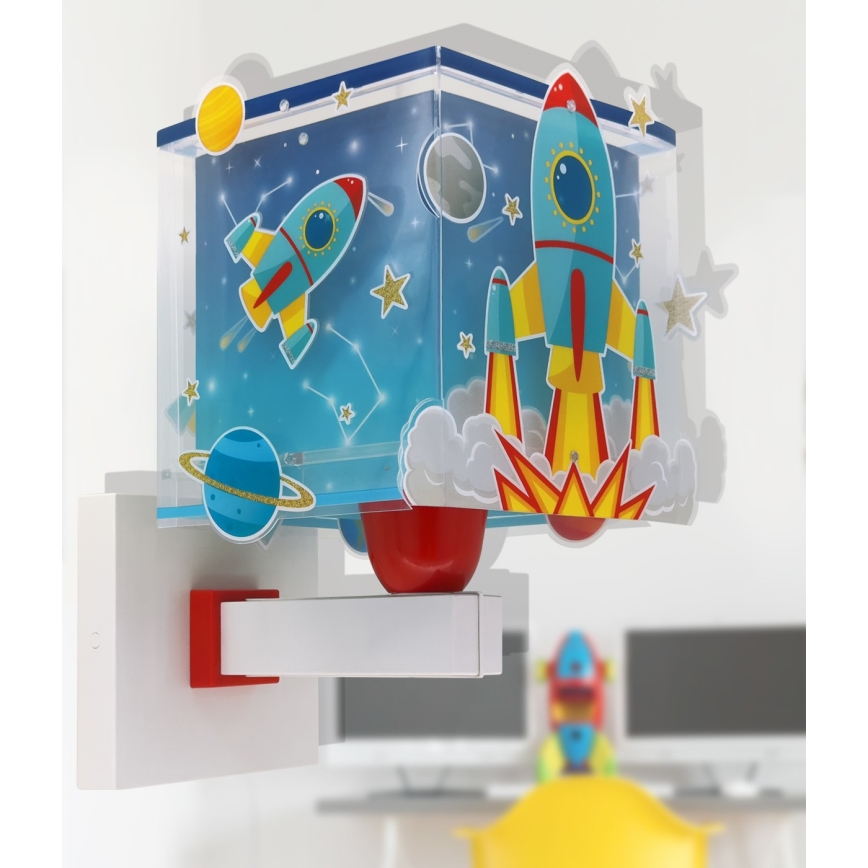 Dalber 63359 - Dečija zidna svetiljka ROCKET 1xE27/15W/230V