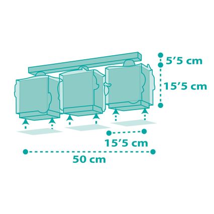 Dalber 63443 - Dečije plafonsko svetlo MERMAIDS 3xE27/60W/230V