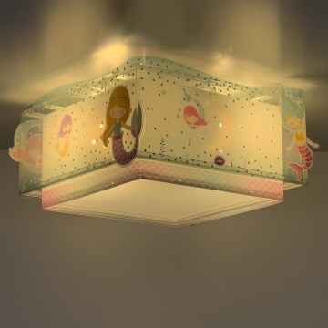 Dalber 63446 - Dečije plafonsko svetlo MERMAIDS 2xE27/60W/230V