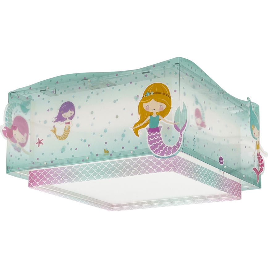 Dalber 63446 - Dečije plafonsko svetlo MERMAIDS 2xE27/60W/230V