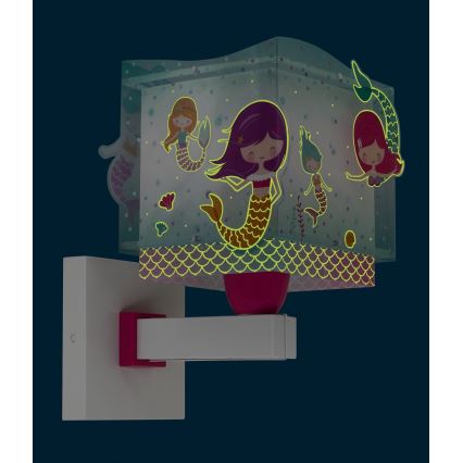 Dalber 63449 - Dečije zidno svetlo MERMAIDS 1xE27/60W/230V