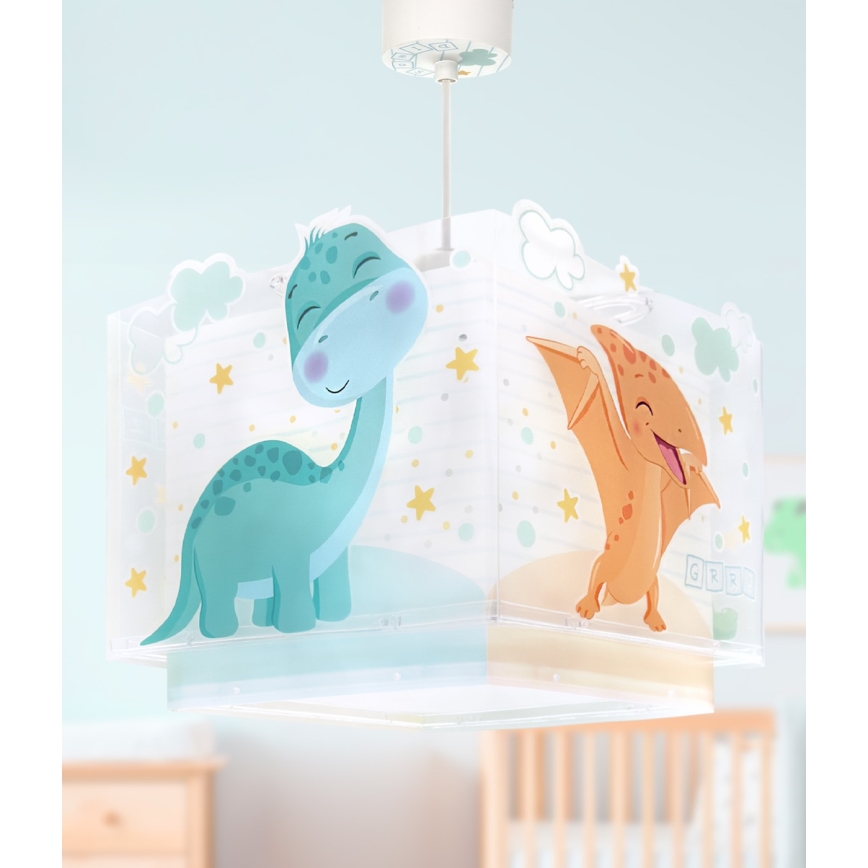 Dalber 63452 - Dečiji luster BABY DINOS 1xE27/15W/230V šaren