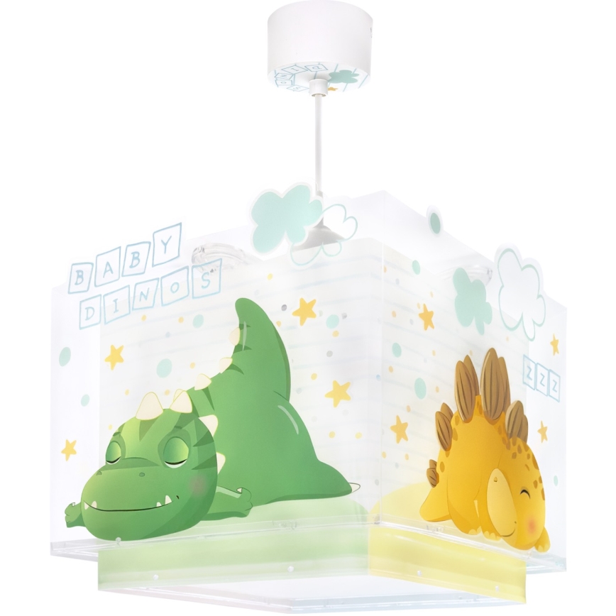 Dalber 63452 - Dečiji luster BABY DINOS 1xE27/15W/230V šaren