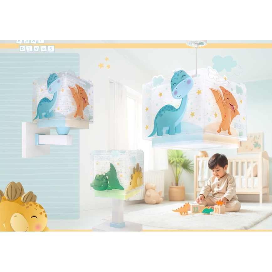 Dalber 63452 - Dečiji luster BABY DINOS 1xE27/15W/230V šaren