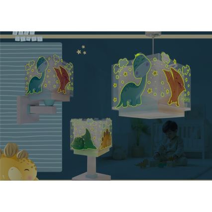 Dalber 63452 - Dečiji luster BABY DINOS 1xE27/15W/230V šaren