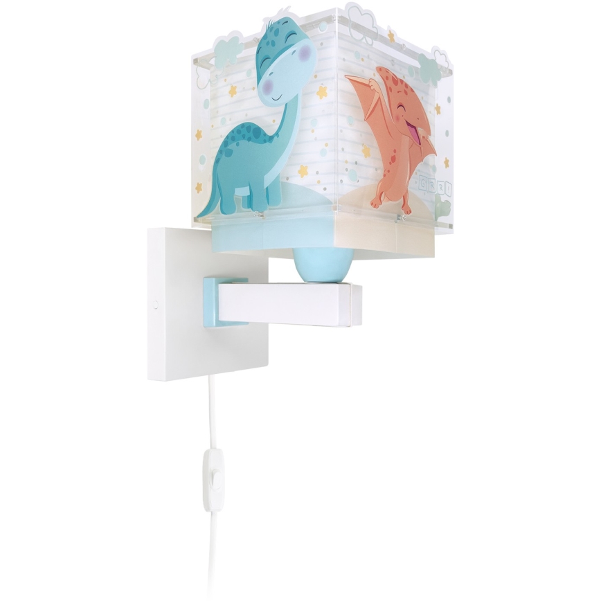 Dalber 63459 - Dečija zidna lampa BABY DINOS 1xE27/15W/230V šarena