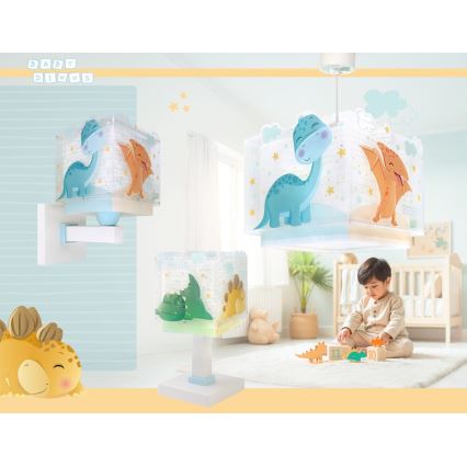 Dalber 63459 - Dečija zidna lampa BABY DINOS 1xE27/15W/230V šarena