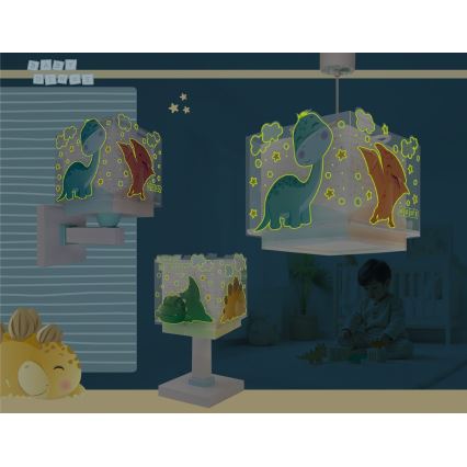 Dalber 63459 - Dečija zidna lampa BABY DINOS 1xE27/15W/230V šarena
