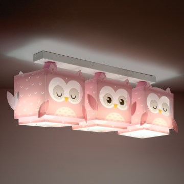 Dalber 64483 - Dečije plafonsko svetlo LITTLE FRIENDS 3xE27/15W/230V