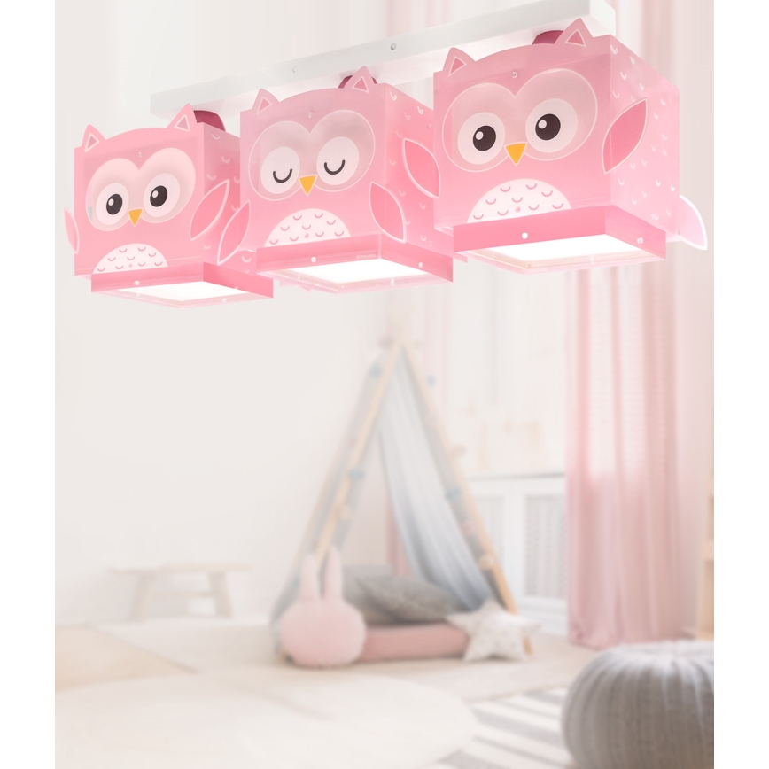 Dalber 64483 - Dečije plafonsko svetlo LITTLE FRIENDS 3xE27/15W/230V