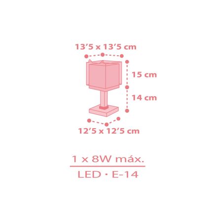 Dalber 64581N - LED dečija lampica LITTLE FOX 1xG4/4W/230V ružičasta