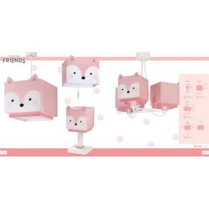Dalber 64587 - Dečiji luster LITTLE FOX 3xE27/60W/230V