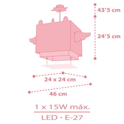 Dalber 64592 - Dečiji luster LITTLE UNICORN 1xE27/15W/230V