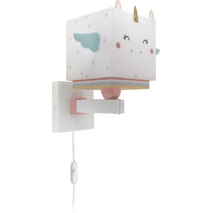 Dalber 64599 - Dečije zidno svetlo LITTLE UNICORN 1xE27/15W/230V