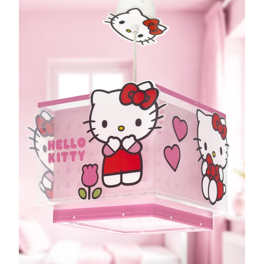 Dalber 73262 - Dečiji luster HELLO KITTY 1xE27/15W/230V ružičasta