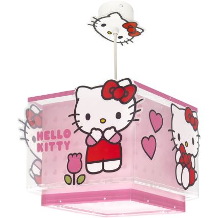 Dalber 73262 - Dečiji luster HELLO KITTY 1xE27/15W/230V ružičasta