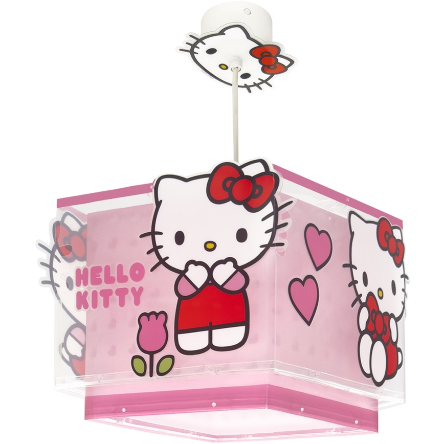 Dalber 73262 - Dečiji luster HELLO KITTY 1xE27/15W/230V ružičasta