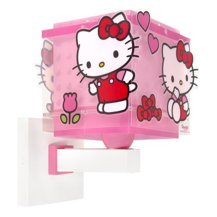 Dalber 73269 - Dečija zidna lampa HELLO KITTY 1xE27/15W/230V ružičasta