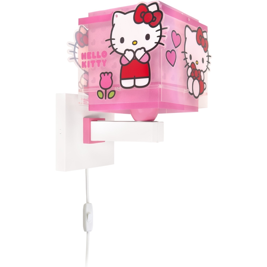 Dalber 73269 - Dečija zidna lampa HELLO KITTY 1xE27/15W/230V ružičasta